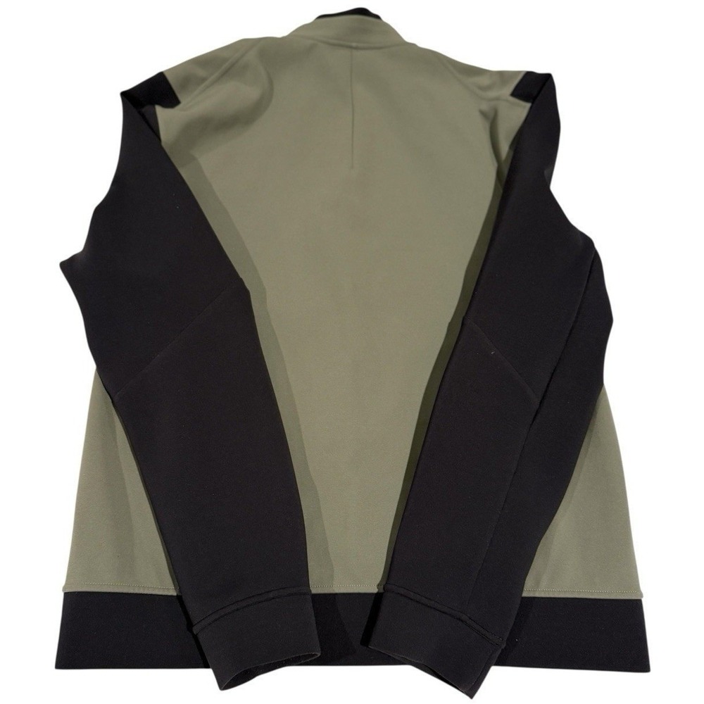 Lululemon Sojourn‎ Bomber Jacket Men's Large Grey Sage Black Warpstreme - Picture 2 of 12